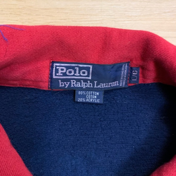 Vintage men’s polo quarter zip collar sweater - Picture 2 of 2